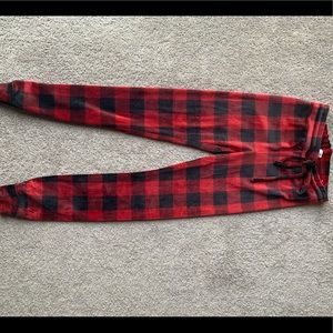 American eagle buffalo plaid velvet soft jogger